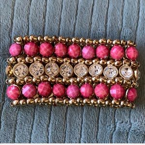 NEW Guess by Marciano bracelet. Pink/Gold/Crystals